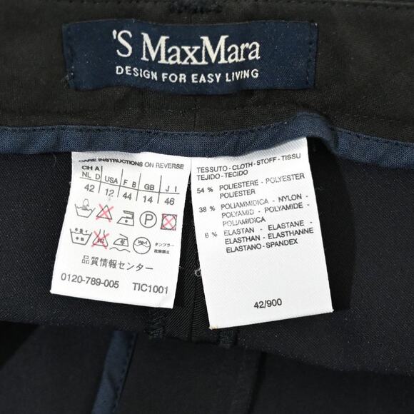 Max Mara S Design For Easy Living Lycra Jacket Pant Set in Midnight Blue - Picture 16 of 16